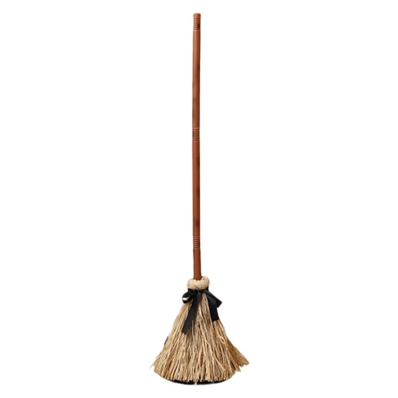 Floating Witch Broom Halloween Holiday Party Decoration Props Haunted Animation Dance Broom Home Decorations